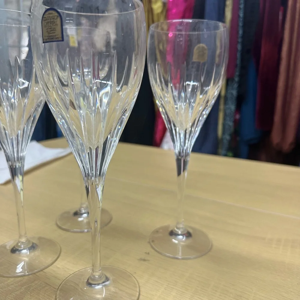 DaVinci Crystal 4 Fine Cut Blown Crystal Stemware EUC